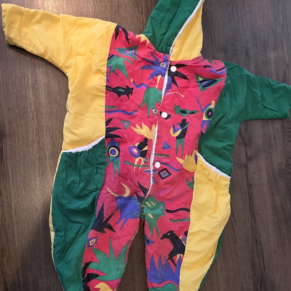 Vintage 80's Kids Snowsuit.